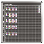 Klassen-Plantafel, 10 Stunden Mo-Fr, für 25 Klassen, 103x117 cm, 